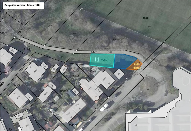 Lageplan Bauplatz Anken Minihaus